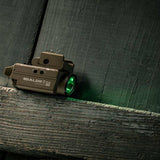 Olight Baldr S Rechargeable Weapon Light with Green Laser - 800 Lumens - Uses Built-In 380mAh Li-Poly Battery Pack - Black, Desert Tan, or Flat Dark Earth (FDE)