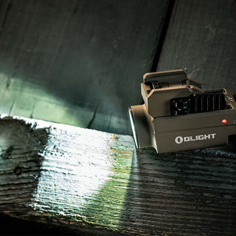 Olight Baldr S Rechargeable Weapon Light with Green Laser - 800 Lumens - Uses Built-In 380mAh Li-Poly Battery Pack - Black, Desert Tan, or Flat Dark Earth (FDE)