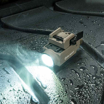 Olight Baldr S Rechargeable Weapon Light with Green Laser - 800 Lumens - Uses Built-In 380mAh Li-Poly Battery Pack - Black, Desert Tan, or Flat Dark Earth (FDE)