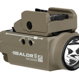Olight Baldr S Rechargeable Weapon Light with Green Laser - 800 Lumens - Uses Built-In 380mAh Li-Poly Battery Pack - Black, Desert Tan, or Flat Dark Earth (FDE)
