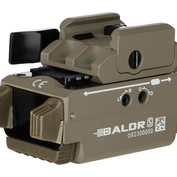 Olight Baldr S Rechargeable Weapon Light with Green Laser - 800 Lumens - Uses Built-In 380mAh Li-Poly Battery Pack - Black, Desert Tan, or Flat Dark Earth (FDE)
