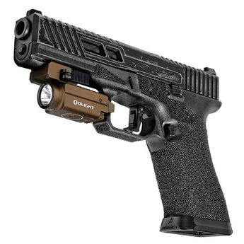 Olight Baldr S Rechargeable Weapon Light with Green Laser - 800 Lumens - Uses Built-In 380mAh Li-Poly Battery Pack - Black, Desert Tan, or Flat Dark Earth (FDE)