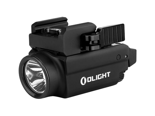 Olight Baldr S - Matte Black - facing down and to the left