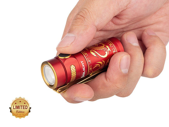 olight baton 3 - dragon phoenix premium edition - in hand