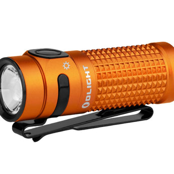 Olight Baton 4 Rechargeable LED Flashlight - 1300 Lumens - Includes 1 x 16340 and Optional Charging Case - Black or Other Colors