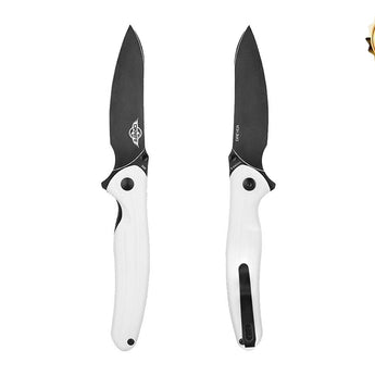 Olight Drever Oknife - 3.36 Inch Blade, Sheepsfoot, Straight Edge - G10 or Micarta Handle - Stonewashed Blade - Black, Blue, OD Green, White (Limited Edition), or Orange (Limited Edition)