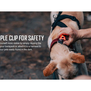 Olight Gober USB-C Rechargeable LED Safety Light - 4 Lumens - Includes Built-in 240mAh Li-ion Battery Pack - Black, LE Green, or LE Red