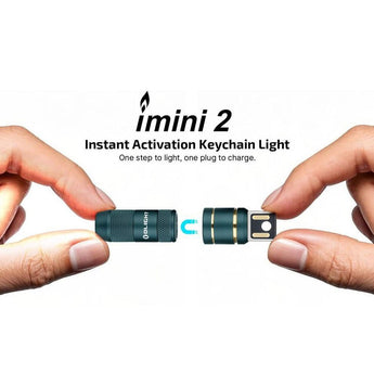 Olight iMini 2 Rechargeable LED Keylight - 50 Lumens - Uses Built-in 3.7V 80mAh Li-ion Battery Pack - Multiple Color Options