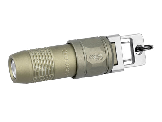 Olight iUltra USB-C Rechargeable Keychain Flashlight - Angled View