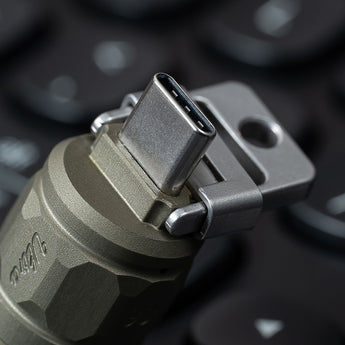 Olight iUltra USB-C Rechargeable Keychain Flashlight - 80 Lumens - Uses Built-in 80mAh Li-ion Battery Pack - Olive Green