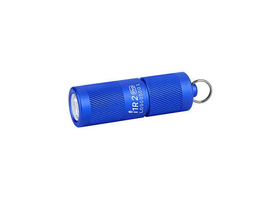 Olight I1R 2 Pro EOS Keychain Twist Flashlight - Chip Scale LED - 180 Lumens - Uses Built-In Battery Pack - Blue