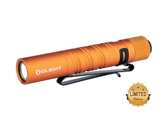 Olight I3T EOS Dual-Output Slim EDC Flashlight - Philips LUXEON TX CW LED - 180 Lumens - Includes 1 x AAA - Orange