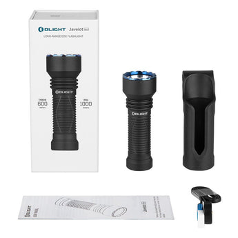Olight Javelot Mini Rechargeable LED Flashlight - 1000 Lumens - Uses Built-in 2040mAh Li-ion Battery Pack - Black, OD Green, Midnight Blue, Antique Bronze, or Orange (LE)