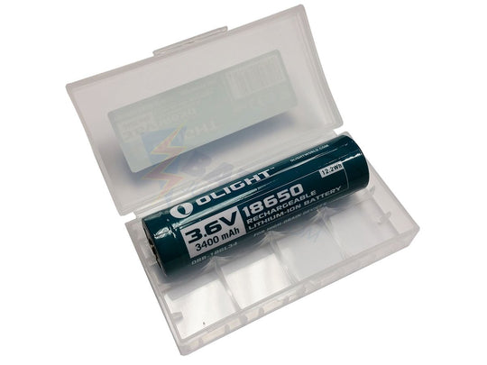 Olight LG ORB-186L34 18650 3400mAh 3.6V Protected Lithium Ion (Li-Ion) Button Top Battery - Retail Card
