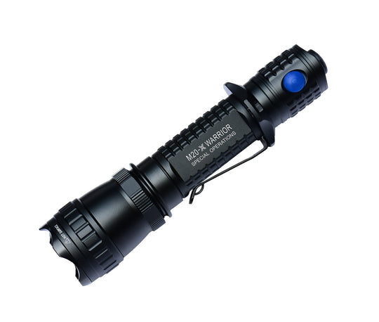 Olight M20SX-L2 Edition Warrior - 550 Lumen Tactical LED Flashlight - Uses 2 x CR123A - Standard Package