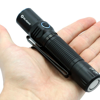 Olight M2R Warrior Rechargeable Pocket-Friendly Tactical Flashlight - CREE XHP35 HD LED - Cool White - 1500 Lumens - Uses 1 x 18650 (Included) or 2 x CR123As