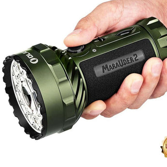 Olight Marauder 2 USB-C Rechargeable LED Searchlight- 14000 Lumens - OSRAM KW CULPM1.TG - Includes Built-In 10.8V 5,000mAh Li-ion Battery Pack - Black or Limited Edition Colors