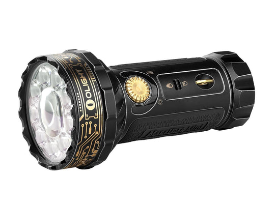 Olight Marauder Mini Rechargeable LED Flashlight - 7000 Lumens - Uses 24Wh 36250 Lithium Battery - Golden Black