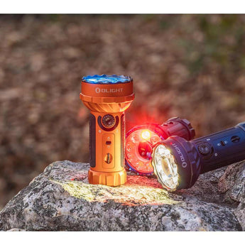 Olight Marauder Mini Rechargeable LED Flashlight - 7000 Lumens - Uses 24Wh 32650 Lithium Battery - Multiple Color Options