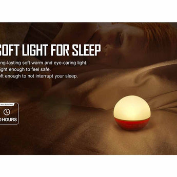 Olight Obulb MC RGB Magnetic LED Ball - 75 Lumens - Uses Built-in 630mAh Li-Poly Battery Pack - Black, Brick Red, White