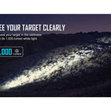 Olight Odin GL Mini Picatinny-Mount Tactical LED Flashlight - High Performance Neutral White LED - Green Laser - 1000 Lumens - Includes 1 x 18500