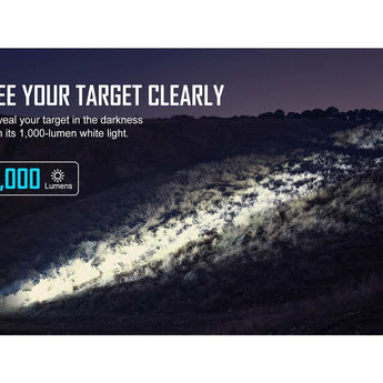 Olight Odin GL Mini Picatinny-Mount Tactical LED Flashlight - High Performance Neutral White LED - Green Laser - 1000 Lumens - Includes 1 x 18500