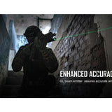 Olight Odin GL Mini Picatinny-Mount Tactical LED Flashlight - High Performance Neutral White LED - Green Laser - 1000 Lumens - Includes 1 x 18500