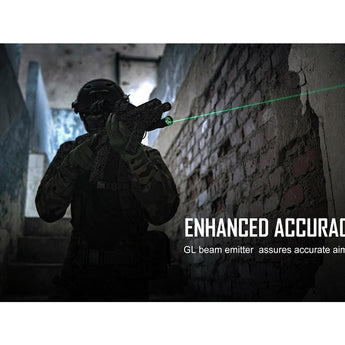 Olight Odin GL Mini Picatinny-Mount Tactical LED Flashlight - High Performance Neutral White LED - Green Laser - 1000 Lumens - Includes 1 x 18500