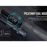 Olight Odin GL Mini Picatinny-Mount Tactical LED Flashlight - High Performance Neutral White LED - Green Laser - 1000 Lumens - Includes 1 x 18500