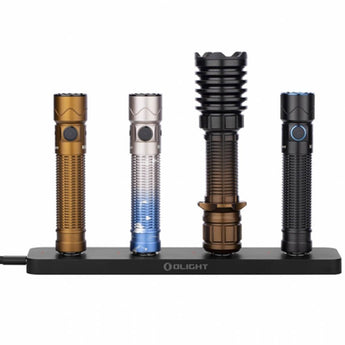 Olight Omino Multi-Slot Charger for Olight Flashlight and Obulb Series - Black, Orange, or Blue (Limited Edition)