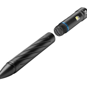 Olight Open 2 Rechargeable LED Flashlight and Pen - 120 Lumens - Includes Built-In 3.7V 110mAh Li-Poly Battery Pack - Black or Desert Tan (Limited Edition)