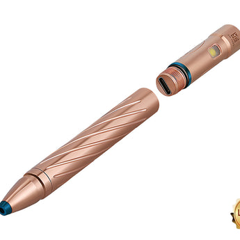 Olight Open 2 Rechargeable LED Flashlight and Pen - 120 Lumens - Includes Built-In 3.7V 110mAh Li-Poly Battery Pack - Black or Desert Tan (Limited Edition)