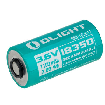 Olight ORB-183C11 18350 1100mAh 3.6V Protected Lithium Ion (Li-ion) Button Top Battery