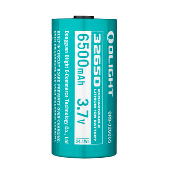 Olight 32650 6500mAh 3.7V Protected Lithium Ion (Li-ion) Button Top Battery for the Marauder Mini