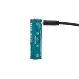 Olight ORBC-145C14 2.4V 1420mAh Protected Lithium Ion (Li-ion) Button Top Battery with Built-in USB Charging Port - Retail Card