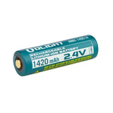 Olight ORBC-145C14 2.4V 1420mAh Protected Lithium Ion (Li-ion) Button Top Battery with Built-in USB Charging Port - Retail Card