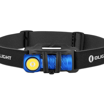 Olight Perun 2 Mini Rechargeable LED Headlamp - 1100 Lumens - Charger Included - Black, Orange, Lime Green, Blue, and Midnight Blue