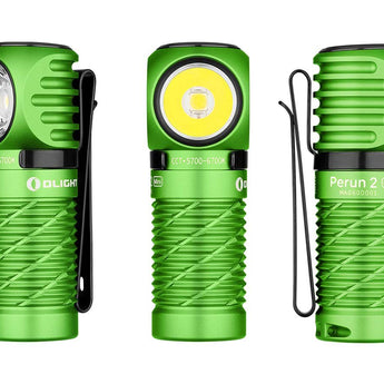 Olight Perun 2 Mini Rechargeable LED Headlamp - 1100 Lumens - Charger Included - Black, Orange, Lime Green, Blue, and Midnight Blue
