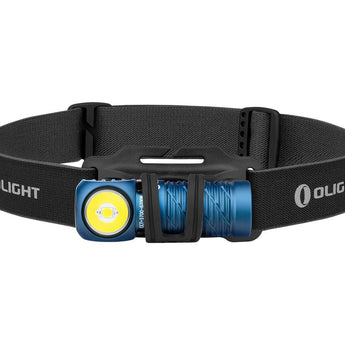 Olight Perun 2 Mini Rechargeable LED Headlamp - 1100 Lumens - Charger Included - Black, Orange, Lime Green, Blue, and Midnight Blue