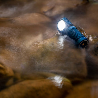Olight Perun 2 Mini Rechargeable LED Headlamp - 1100 Lumens - Charger Included - Black, Orange, Lime Green, Blue, and Midnight Blue