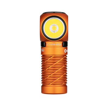 Olight Perun 2 Mini Rechargeable LED Headlamp - 1100 Lumens - Charger Included - Black, Orange, Lime Green, Blue, and Midnight Blue
