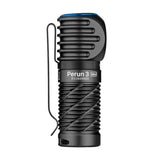 Olight Perun 3 Mini Rechargeable LED Headlamp - 1250 Lumens - Cool White or Neutral White - Includes 1 x 21700 - Optional Charging Case - Black or Orange