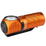 Olight Perun 3 Mini Rechargeable LED Headlamp - 1250 Lumens - Cool White or Neutral White - Includes 1 x 21700 - Optional Charging Case - Black or Orange