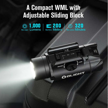 Olight PL-3S Valkyrie LED Weapon Light - 1000 Lumens - Includes 2 x CR123A - Black or Desert Tan
