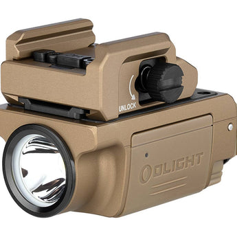 Olight PL Mini 3 Rechargeable LED Weapon Light - 600 Lumens - Uses Built-in 260mAh Li-Poly Battery Pack - Black or Desert Tan