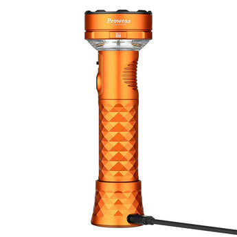 Olight Prowess USB-C Rechargeable LED Flashlight - 5000 Lumens - Includes 1 x 21700 Battery - Black or Orange