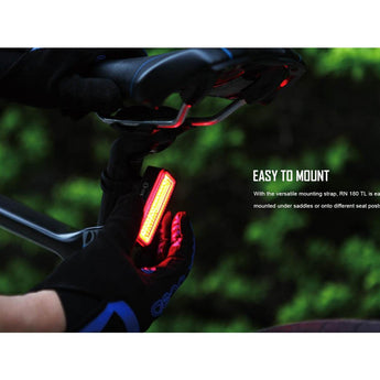 Olight RN 180 TL Recharegeable Bike Tail Led Flashlight - 180 Lumens - Includes Built-In 3.7V 800mAh Battery Pack
