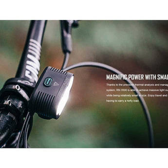 Olight RN3500 USB Rechargeable Bike Light - 3500 Lumens - Uses Li-ion Battery Pack