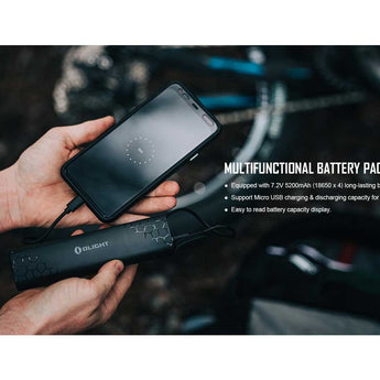 Olight RN3500 USB Rechargeable Bike Light - 3500 Lumens - Uses Li-ion Battery Pack