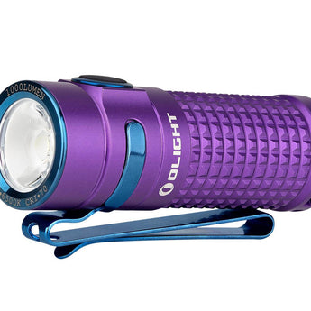 Olight S1R II Baton Rechargeable Flashlight - CREE XM-L2 U4 LED - 1000 Lumens - Includes 1 x RCR123A - Purple
